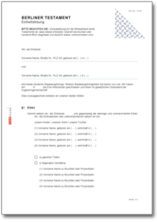 berliner testament muster pdf to word